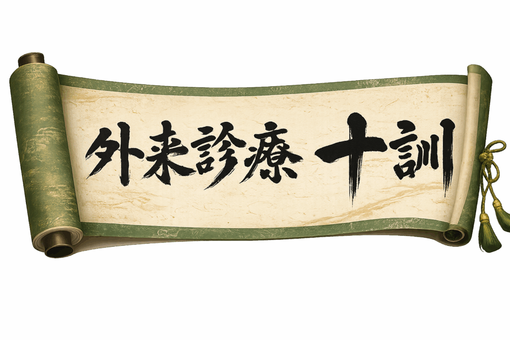 外来診療 十訓バナー