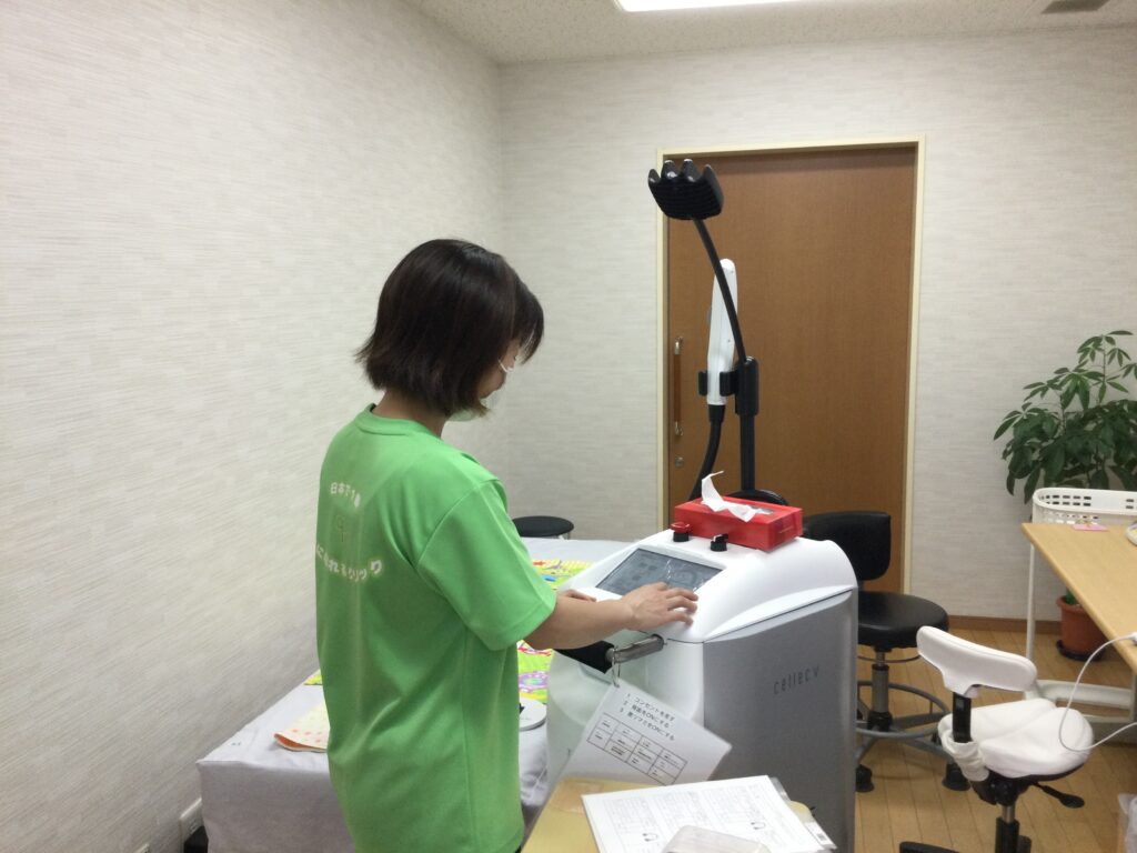 機材の準備中